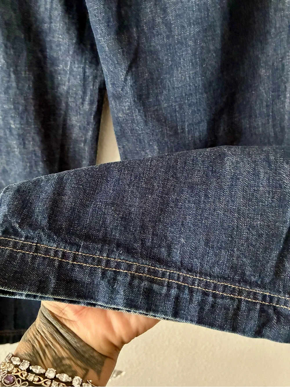 VTG Jones New York Sport 8 💯 Cotton Blue Denim Trouser Jeans Wide Straight Leg